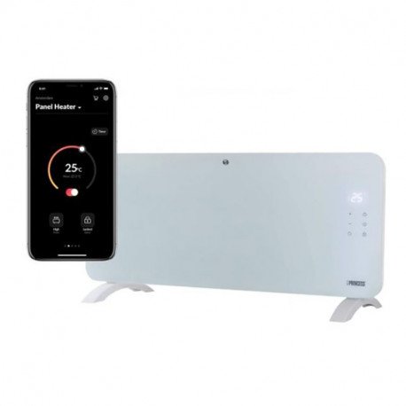 Radiateur panneau verre connecte smartphone 2000w Princess 01.342001.01.001