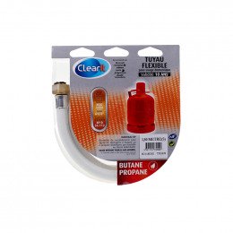 EPUISE - Tuyau gaz butane/propane 10ans 1.5m embouts mecaniques Clearit