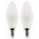Ampoules flamme 5w e14 6500k 400 lumens blister de 2 Elexity 454748