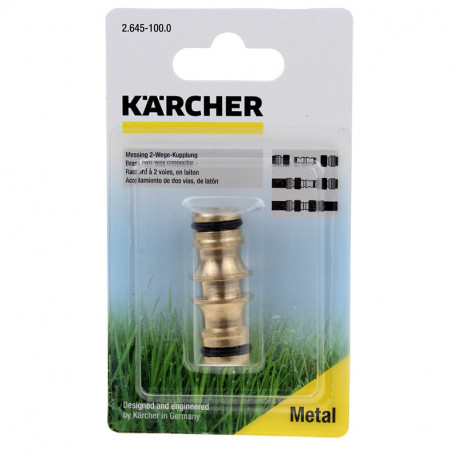 Connecteur 2 voies en laiton nettoyeur hp Karcher 2.645100.0