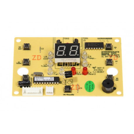 Ensemble carte commandes ecran pour radiateur Delonghi SUN1266