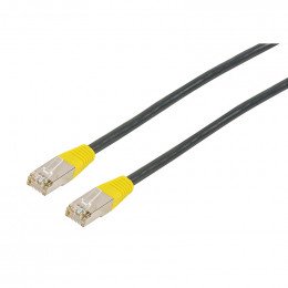 Cordon rj45 cat6 noir 1m s/ftp 500 mhz - gaine lszh Itc 722081