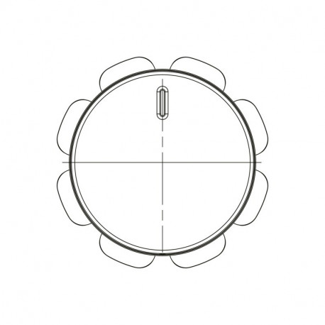 Bouton fonctions noir 9 + 0 pour four Electrolux 14016761305