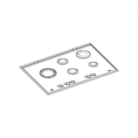 Plan de travail inox electrolu pour table de cuisson Electrolux 14001509206