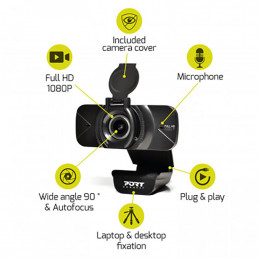 Webcam full hd usba ou usbc Port Designs 900078