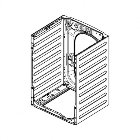 Habillage paroi inox hec60 pour lave-linge Electrolux 132774371