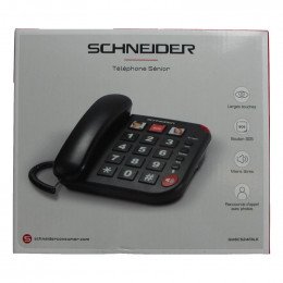 Telephone filaire senior grosses touches Schneider GMSC524FBLK