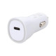 Kit chargeur alumme cigare usb-c vers usb-c 15w blanc Itc 308114