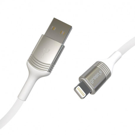 Cable usb-a vers lightning c89 - blanc- longueur 1.20m Green_e GR2040