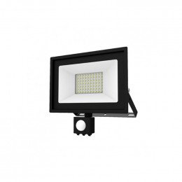 Projecteur led 50w + capteur noir - ip65 - 3000k Miidex 100741