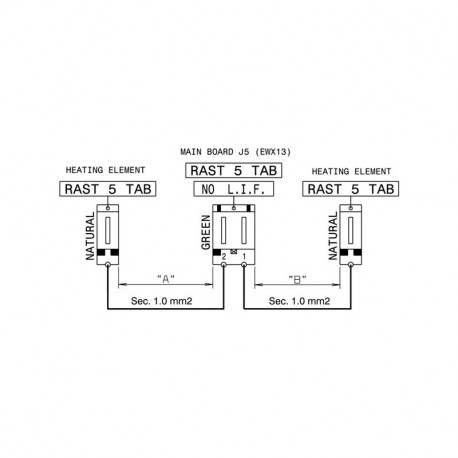 Rampe element chauffant module pour lave-linge Electrolux 808512606