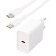 Kit chargeur mural usb-c/c 30w couleur blanc - cable 1m Itc 308109