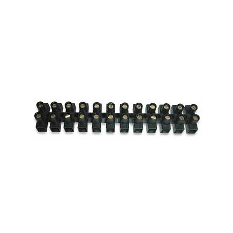 Barrette borniers 25a 6mm2 bornier 12 poles 6 mm2 a vis 121301