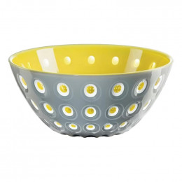 Saladier a pois gris et jaune 25x11cm Guzzini Fratelli GZ279425141