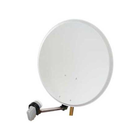 Parabole acier 60cm blanche avec lnb Cae KIT60AC3