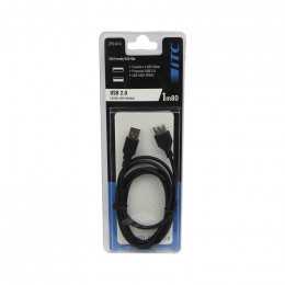 Rallonge usb 2.0 1.80m type a male/femelle Itc 302420