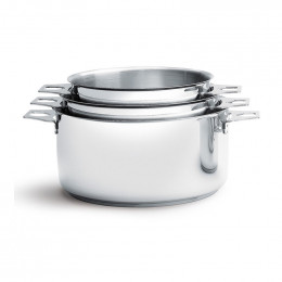 Casseroles twisty 16/18/20 cm - lot de 3 De Buyer DB349103