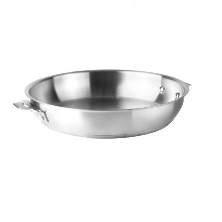 Poele inox 32 cm gamme combi sans manche Lacor LA56732