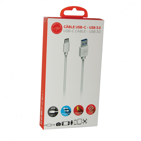 Cable de charge usb-c 3.0 1m usba vers usbc Mobility Lab ML308739-N