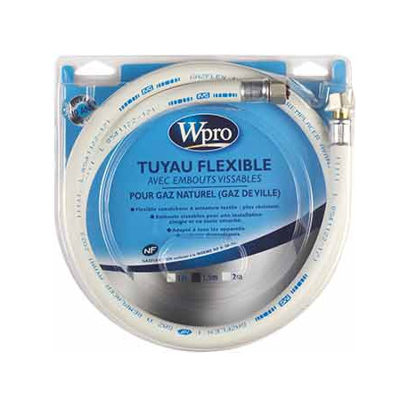 Tuyau gaz naturel 10ans tnc158 embout mecanique 1.5m Wpro 481100000221