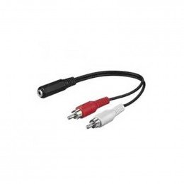 Adaptateur 2 rca m/1 jk 3.5 fs sous blister Itc 301583