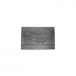 Plaque arriere de foyer pour poele a bois - 335x496 mm Deville F6DV18663B