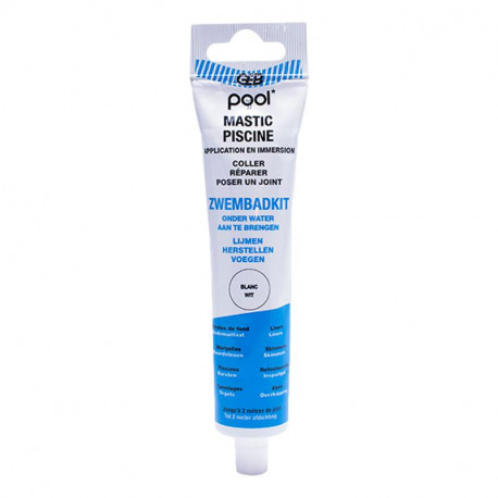 Pool mastic piscine blanc 80ml ms polymere neutre piscine Geb 590925