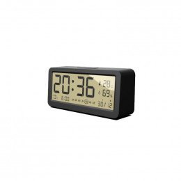 Reveil digital black affichage thermometre/humidite Evoom EV312668