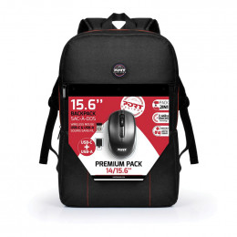 Sac a dos avec souris sans fil usb a et usb c Port Designs 501901