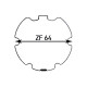 Adaptateur zf 64 roue + couronne diam 50