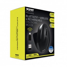 Souris ergonomique bluetooth sans fil rechargeable Port Designs 900706-BT