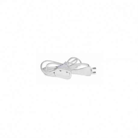 Rallonge 2x0.75mm 5m blanc sous blister Itc 308507