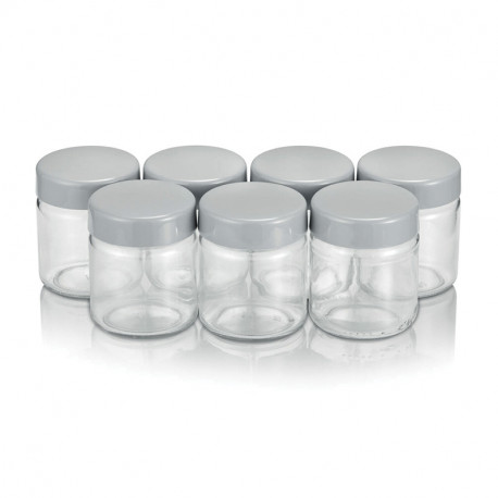 Pots a yaourt jg 3513 avec couvercle / gris Severin JG3513