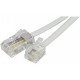 Cordon rj11/rj45 blanc 3m longueur 3m - gaine plate Itc 3762