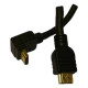 Cordon hdmi 2.0 avec 1 coude longueur 2m -male/coude male Itc 307886