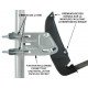 Paraboles acier 60cm 2 brides Servimat KB594