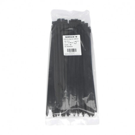 Colliers cablage noir 7.6x300 sachet de 100 Serflex 02827052704
