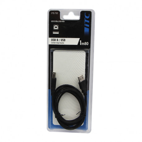 Cordon usb-a/usb-b 1.8m longueur 1.8m -usb-a m/usb-b m Itc 302415