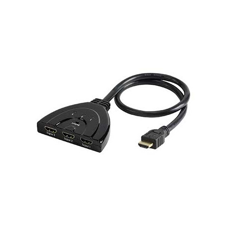 Commutateur hdmi hd 3 vers 1 3 entrees -1 sortie cable 50cm Itc 307974