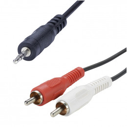 Cordon jack 3.5mm - 2 a m 5m longueur 5 m -1 jack m/2 rca m Itc 301526