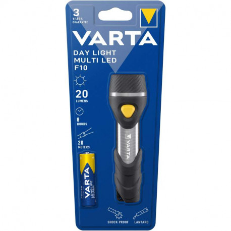 Lampe torche led day light f10 + 1 pile aa lr6 Varta 16631101421