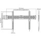 Support tv mural fixe pour ecran de 102 a 178 cm Mbg C4070
