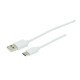 Cable usb-a/usb-c blanc 2m 2.0 longueur 2m - 3a- 18w Itc 302444
