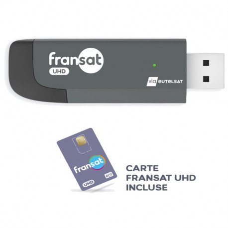 Cle usb fransat uhd + carte pour tv avec usb compatible Servimat CAM2.0